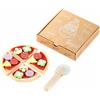 Pizza Take Away, Giocattolo per Bambini in Legno, Con Alimenti Attacca E Stacca
