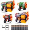 Zuru X Shot 4 Pistole Giocattolo X-Shot Skins Shark Thrasher Dart Blaster 4PK 48 dardi