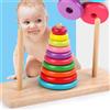 TrAdE Shop Traesio TORRE DI HANOI GIOCATTOLO PER BAMBINI IMPILATORE BLOCCHI LEGNO GIOCO EDUCATIVO