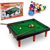 TrAdE Shop Traesio MINI BILIARDO GIOCATTOLO PER BAMBINI CON DUE STECCHE BIGLIE E ACCESSORI