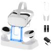 Nexight INC NexiGo Dock Ricarica Meta Quest 2 Supporto Display Controller Elite Strap LED