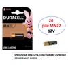 Duracell 20 batterie alcaline MN27 27A 12V DURACELL x allarme, telecomandi