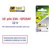 GP 10 pile 12V MN21 GP 23A alcaline per telecomando auto, cancelli, allarmi