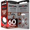 60 Batterie per Apparecchi Acustici Rayovac Misura Extra 312 Sound Fusion Techno