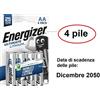 Energizer 4 batterie AA Stilo 1,5V L91 Energizer Ultimate Lithium