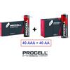 Duracell 40 pile AAA + 40 pile AA DURACELL PROCELL INTENSE