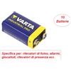 VARTA 10 BATTERIE ALCALINE 9V TRANSISTOR 6AM6 VARTA INDUSTRIAL PRO