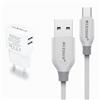 MaxTech KIT CARICABATTERIE DA MURO 2 PORTE USB 2.1A + CAVO MICRO USB 1MT MAXTECH CA-S039