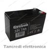Electron BATTERIA 12V 7AH BATTERIA ERMETICA RICARICABILE AL PIOMBO 12VOLT 7,2AH HP MKC