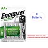 Energizer 8 batterie Stilo AA ENERGIZER ricaricabili 2000 mAh
