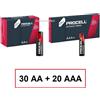 Duracell 20 batterie AAA + 30 batterie AA DURACELL PROCELL INTENSE