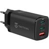 068E6EA Tactical Caricabatterie Gan Usb+usb-c 65w Black Per Nokia G400 5g G60 T10 Lte