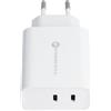 067334A Forcell Caricabatterie Fast Dual Usb-c 35w Per Motorola Moto G84 5g Razr 40