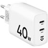 06743FA Tactical Caricabatterie Fast Dual Usb-c 40w White Per Xiaomi Mi 8 Youth 8x A2