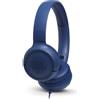 JBL Cuffie con Microfono Pieghevoli e Tasto di Risposta Blu T500BL Tune 500 Jbl