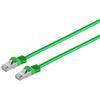 MicroConnect RJ45 patch cord S/FTP (PiMF), w. CAT 7 raw cable 1m Green