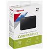 Toshiba Canvio Basics HDTB520EK3A-HardDisk Esterno 2TB 2,5''-NUOVO