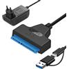 Unnderwiss Cavo dati da SATA to USB Adattatore da USB 3.0 a disco rigido sata Compatibile