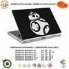 Black Bit BB8 star wars robot adesivo notebook tablet sticker pvc black white cropped