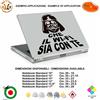 Black Bit Star wars la forza WI-FI adesivo notebook tablet sticker pvc cropped black white