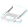 Stalflex Ripiano RACK 19" Estraibile per Tastiera e Mouse Flex II Nero Grigio per Armadio
