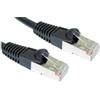 GI740 Cat 5e Antigroviglio schermato cavo Ethernet Nero 0,5 metri