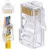 Does not apply 100 Pz Connettori Passanti RJ45 CAT6 Estremità Spina Terminale Di Rete Placcata