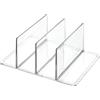 InterDesign The Home Edit by iDesign Divisorio di cosmetici, Per i contenitori di taglia media della serie The Home Edit, Plastica riciclata, Trasparente, 10 x 15 x 6 cm