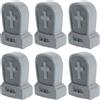 6 Pcs Mini Figurine Di Halloween Lapide Del Cimitero Lapidi Chiese Miniatura