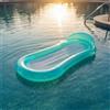 Lettino Gonfiabile con Schienale PVC Materasso Galleggiante con Schienale
