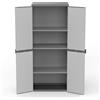 : Armadio in Resina Di PVC E PP, 2 Ante, 3 Ripiani, Facile Da Montare, Modular S