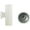 TrAdE Shop Traesio APPLIQUE FARETTO PLAFONIERA DOPPIO FARETTO FASCIO TONDO DW BIANCO TUBO ALLUMINIO