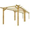 TheGoodGarden Lumina - Pergola da Giardino 3x6 in Legno