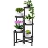 Scaffale Portavasi, 5 Ripiani Ø25Cm Mobile Portafiori Metallo, Tavolino per Vasi