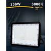 TrAdE Shop Traesio FARO LED 200 W ULTRA SLIM ESTERNO NERO IP65 LUCE FREDDA NATURALE CALDA FS200W-N