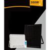 TrAdE Shop Traesio FARO FARETTO PANNELLO SOLARE 300W LUCE FREDDA 6500K IP65 TELECOMANDO S12A-300W