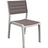 Keter Sedia da esterno keter harmony white/cappuccino con braccioli