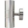 TrAdE Shop Traesio APPLIQUE FARETTO PLAFONIERA DOPPIO FARETTO FASCIO DW ACCIAIO LUCE MURO IP65
