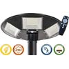 TrAdE Shop Traesio LAMPIONE LED CON PANNELLO ENERGIA SOLARE 200 W IP65 SENSORE MOVIMENTO SO-GD-200W