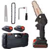 TrAdE Shop Traesio MOTOSEGA ELETTRICA 48V CON DOPPIA BATTERIA MOTOSEGA ELETTRICA 6'' PER TAGLIARAMI
