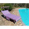 Telo Mare Lettino VERSILIA 75X195Cm in Cotone, Disegno Righe/Telo Lettino Con Cu