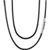 Collana Uomo Collana Caucciu 2/3 MM Nero/Marrone Corda Di Cuoio Pelle Catenina U