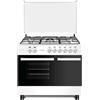 LAREL Cucina LAREL 5 fuochi a gas 90×60 Forno a gas porta bombola Bianco L90BT5GB