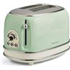 Ariete Tostapane Vintage 2 pinze acciaio tosta toast pane verde 155 810 w Rotex