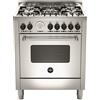 LA GERMANIA AMN765GXT CUCINA 70CM 5 FUOCHI FORNO A GAS VENTILATO INOX CL.A+