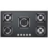 LOFRA PIANO COTTURA GAS MARTE HGN9E0 90CM VETRO NERO 5 FUOCHI GRIGLIE GHISA