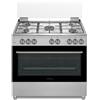 SCHAUB LORENZ Cucina a Gas 5 Fuochi Forno Elettrico 90x60 cm Inox SS941MFEX SCHAUB LORENZ