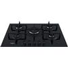 WHIRLPOOL GOA7523NB1 PIANO COTTURA 75 CM 5 FUOCHI GRIGLIE GHISA VETRO NERO