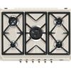 Smeg Piano Cottura 5 Fuochi 70 cm Avena Gas Incasso Griglie Ghisa Smeg SRV876AVOGH2