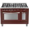 LOFRA PRD126GV+E/2CI CUCINA ROSSO BURGUNDY 120X60 FORNO GAS VENTILATO 5 FUOCHI